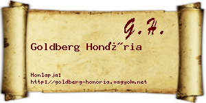 Goldberg Honória névjegykártya